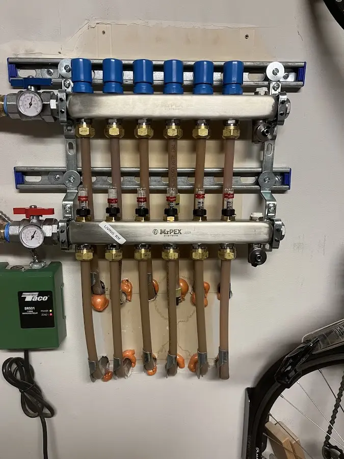 Plumber performing Gas Leak Detection at a residential property in Sodus